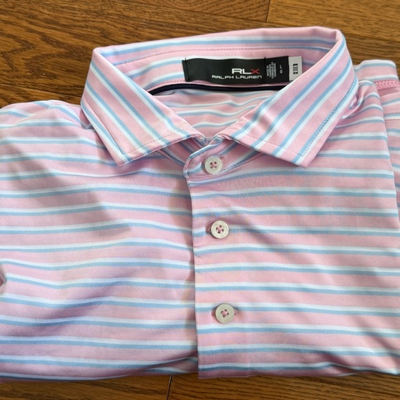 RLX Pink Stripe Polo - Picture 1 of 2